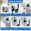 Saillong Universal Toilet Flusher Replacement Kit, Fill Valve, 2-Inch Flapper,