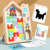 PrfcNL Wooden Multifunctional Tetris - Wooden Tetris Puzzle for Improving