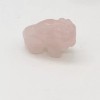 PremiumBead 2 Rose Quartz Hand Carved Bison / Buffalo Animal