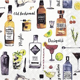 IHR Ideal Home Range - Servilletas de papel de cóctel para él, 20 unidades, 3 capas, 5 x 5 pulgadas