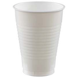 Big Party Pack Premium Frosty White Plastic Cups (12 oz) 50 Count - Stackable, Heavy-Duty & Eco-Friendly Party Drinkware, Vibrant Color & Ultimate Durability