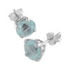 Starborn Pendientes hechos en plata de ley azul