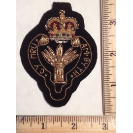 Handmade Vintage Gold Bullion "CY MRU" With Crown Patch