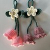 Crochet Car Accessory - Color/ Item: Red Cherry