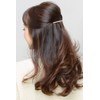 Vingtaine H-526 Classic Small Pearl Thin Line Barrette Simple Hair