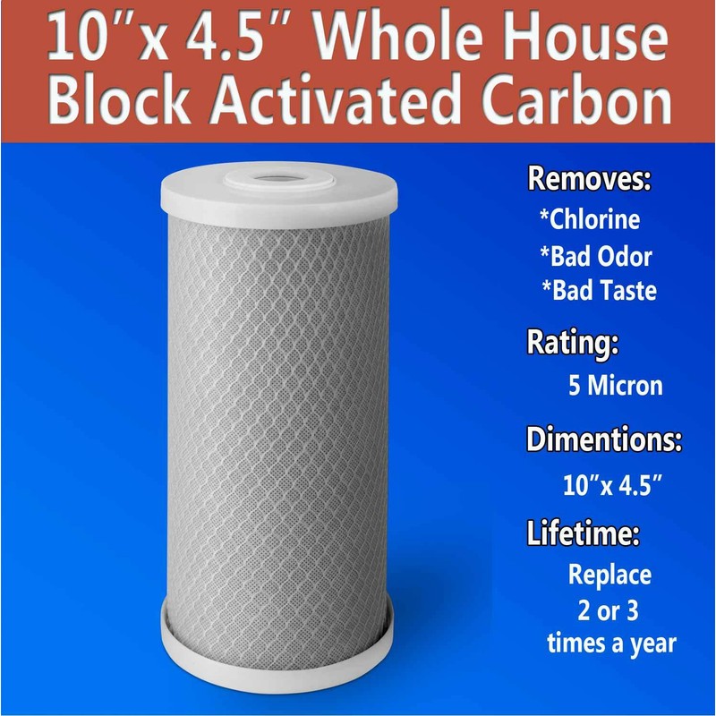 Ronaqua Big Blue CTO Carbon Block Water Filters 4.5" x