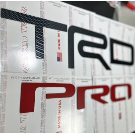 Advanced Trims CARBON / RED Tailgate Letters for TACOMA TRD Pro 2022-2025 NOT VINYL