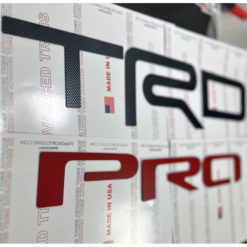 Advanced Trims CARBON / RED Tailgate Letters for TACOMA TRD