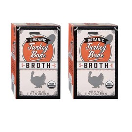 Seasonal Organic Turkey Bone Broth trader joe 17 oz each, Pack of 2