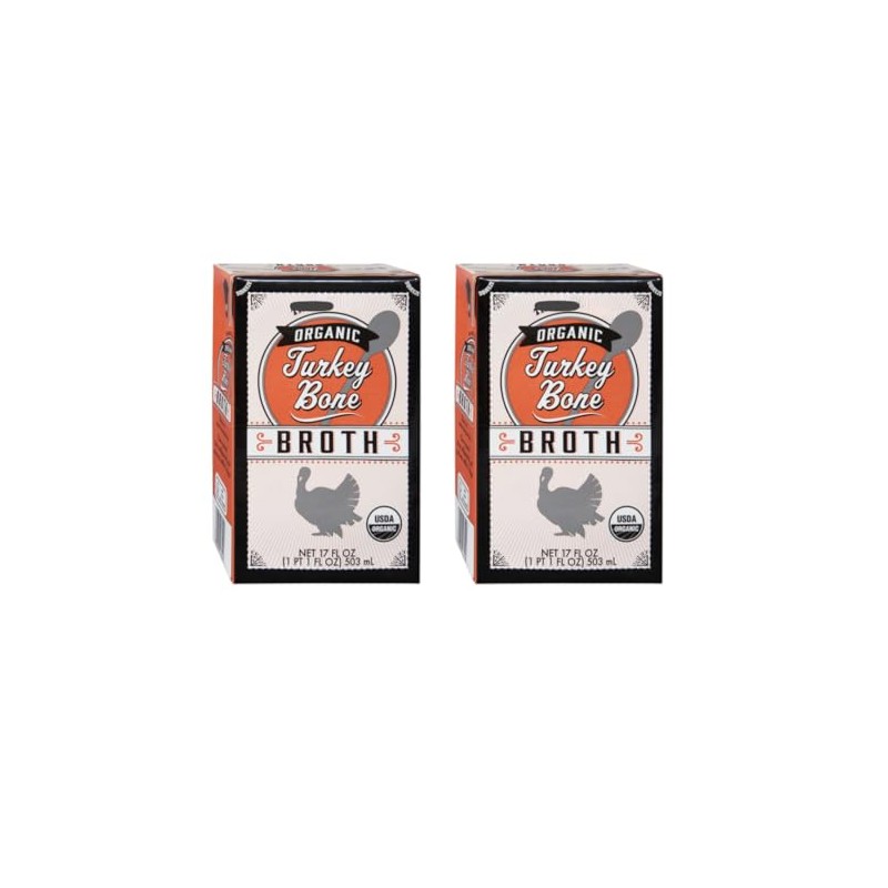 Seasonal Organic Turkey Bone Broth trader joe 17 oz each,