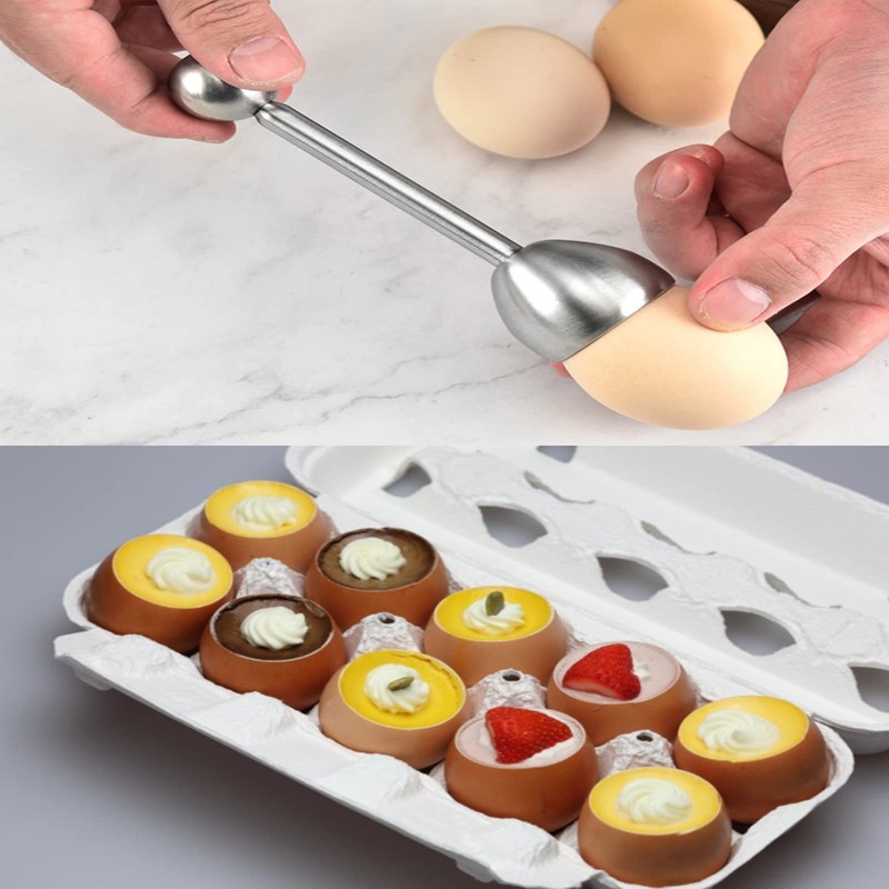 1 x Egg Topper, 2 x Egg Cups, Egg Opener,