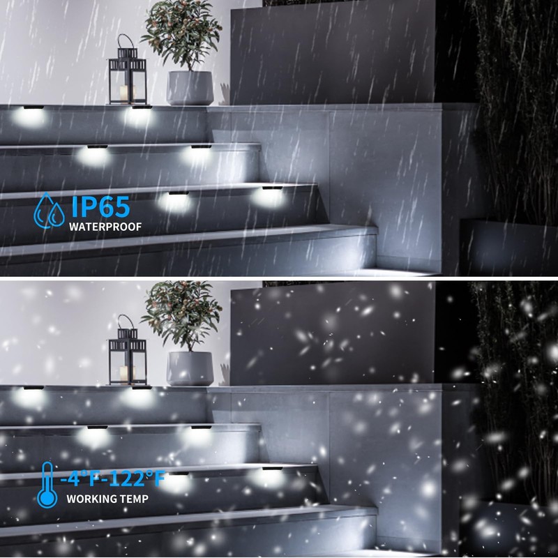 Kwinmyso 8 Packs 4inch LED 1.8W Hardscape Lighting,12V AC/DC Low