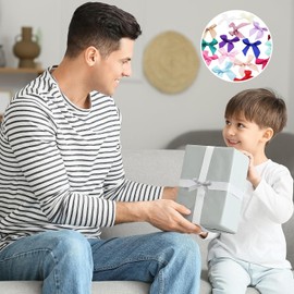 Mini lazos, 100 unidades de lazos de cinta satén colores variados, bonitos pequeños para manualidades, apliques artificiales para bodas, pequeños para manualidades