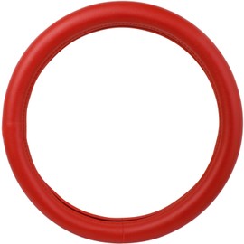 GG Grand General 54073 18 inches Deluxe Steering Wheel Cover Full Red with Red Stitching