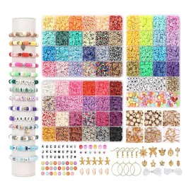 Cuentas Para Pulseras, 9000 Piezas 6mm Abalorios Para Hacer Jitai Kit Para Hacer Pulseras Cuentas Para Pulseras                                       