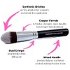 Kabuki Makeup Brush Set with Free Travel Brush Holder Includes