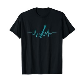 Acoustic Guitar Heartbeat Cool Design for Guitarists T-Shirt