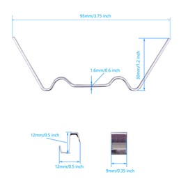 100x Thick Stainless Steel "W" Wire "Z" Fixing Elite Greenhouse Repair Glazing Clips (50x W Glazing Clip and 50x Z Fixing Clip)