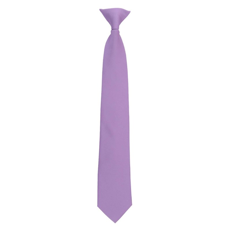 DQT Men's Plain Twill Wedding Formal Clip On Tie -