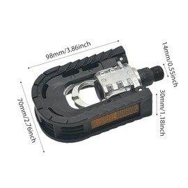 Folding Bicycle Bike Pedals for Ebike with Reflective Strips Wide Flat Pedals,Aluminum Urban Cycling Pedals