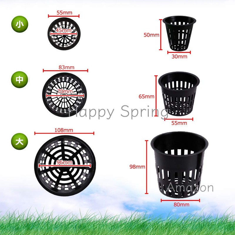 Happy Spring Hydroponic Basket Pot Home Vegetable Garden Black Large