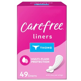 Unbranded Carefree Thong Regular Liner (Pack of 1) Unscented 49 Count