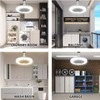 Fan lamp, ceiling fan with LED light, E27, 30 W