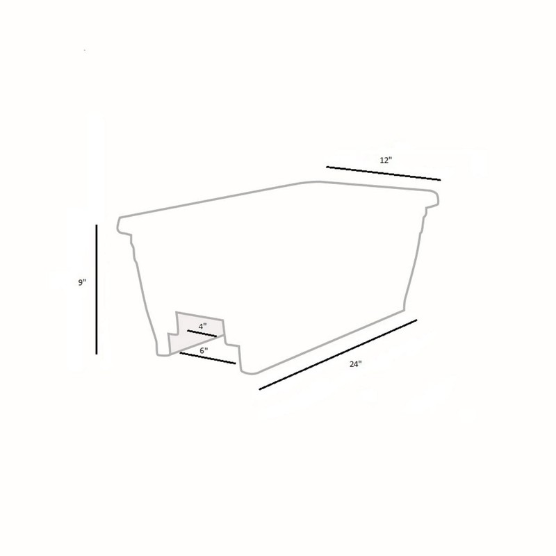 The HC Companies 24 Inch Wide Heavy Duty Plastic Deck
