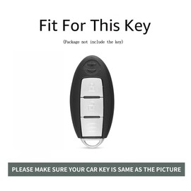 ontto TPU Car key fob cover Fit for Nissan Qashqai Juke X-Trail Micra Murano Infiniti 3 buttons key case Remote Key Shell Holder bag keychain keyring Accessories Light-Purple B