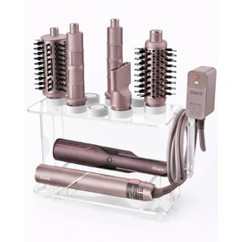 Hair Tool Holder for Dyson Airwrap, Acrylic Double-Layer Storage Holder, Hair Dryer Stand Wall Mounted or Desktop, Shark Hair Dryer Holder for Dyson & Shark Attachments, Transparent CHOCHOYAH