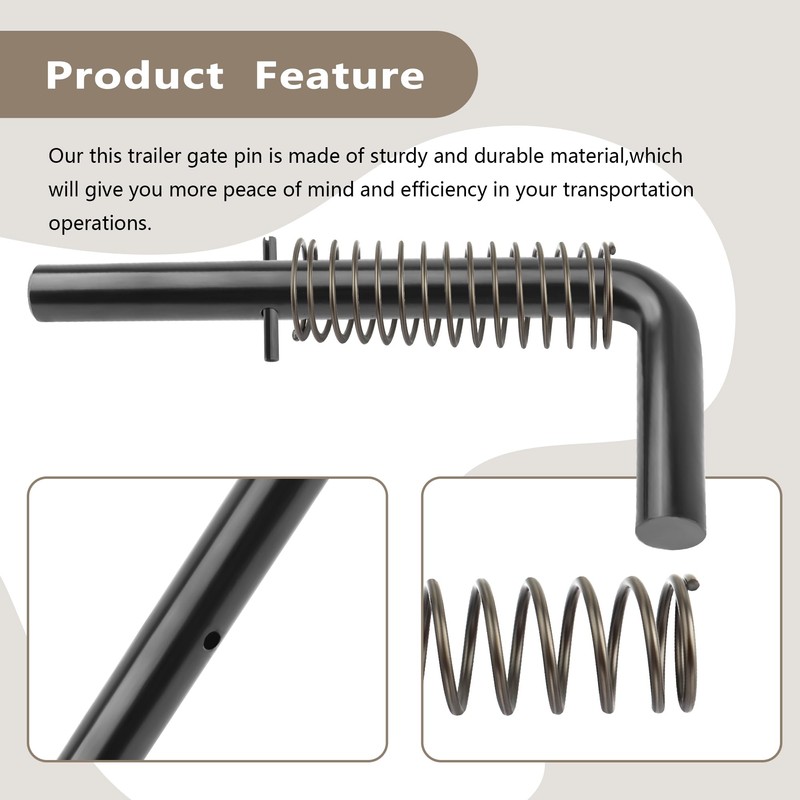 Stacool 2PCS 9/16" Trailer Gate Latch Kit with 2 Springs+2