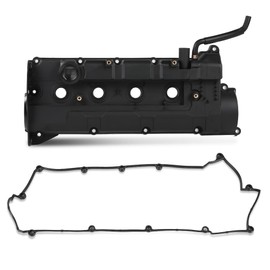 LQI Engine Valve Cover w/Gasket Compatible with Hyundai Elantra 2004-2006 /Fit Hyundai Tiburon 2004-2008 /Fit Kia Spectra 2004 2009 Black 22410-23100, 22410-23800, 22410-23801, 264-916