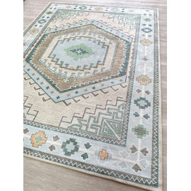 Washable Area Rug. Modern Farmhouse. Vintage. Turkish. Bohemian. Distressed. Oriental. Traditional. Rugs for Living Room. Dining. Bedroom. Office. Entryway. Foyer. (856GG, 2' x 3')