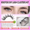 WISPY 스파이크가 있는 속눈썹 클러스터 키트, 80D+100D 개별 확장 D