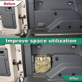 Hudiriy Car Trunk Organizer Compatible with INEOS Grenadier 2020-2025 Black Trunk Left Hidden storage pockets Interior Accessories (Camouflage)