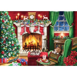 Box of 'Cozy Christmas' Christmas Cards - 15 Cards & 16 Foil Envelopes