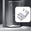 INCREWAY 2 Pack Adjustable Aluminum Alloy Glass Shelf Support Bracket,
