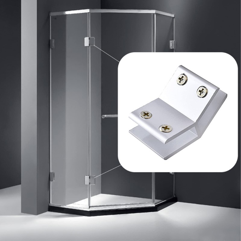 INCREWAY 2 Pack Adjustable Aluminum Alloy Glass Shelf Support Bracket,
