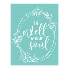 Silkscreen Stencil It is Well,Reusable Self-Adhesive Silk Screen Printing, for Decor/Printing Wood/Fabric/Wall/Cup/Plate/Glass/Paper, Home Craft Projects Decorations Pattern (8.5x11inch)