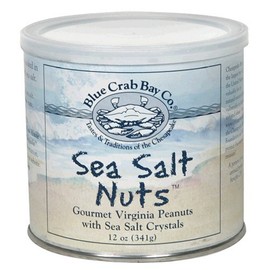 Blue Crab Bay Co. Sea Salt Nuts, 12-Ounce Packages (Pack of 4)