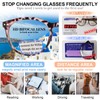 MARE AZZURO Large Round Bifocal Reading Glasses +3.50 Women Blue