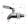Replacement Spigot for Beverage Dispenser, Stainless Steel Spigot for Drink