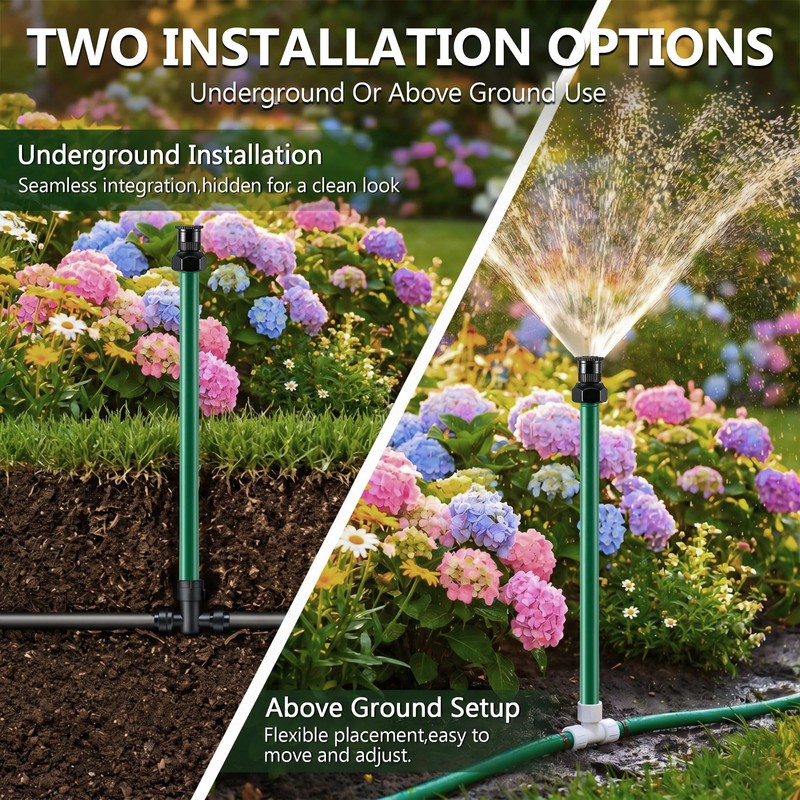8 Pack 12 inch Sprinkler Extension Risers, 1/2" Stackable Riser