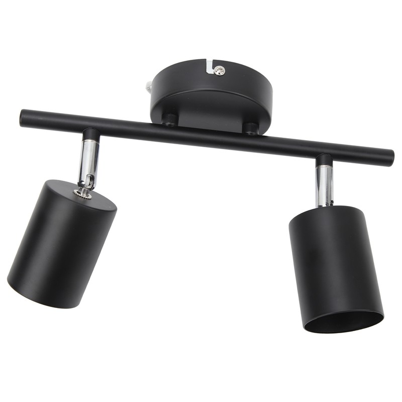 LED Track Light Kit 2 Heads 10.8in Track 90 Degrees