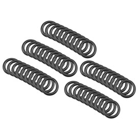 QUARKZMAN 15 mm x 10 mm x 2.5 mm Nitrile Rubber O-Rings x 50 Pieces Round Sealing Disc for Tap Plumber Repair Seal Connection [Black]