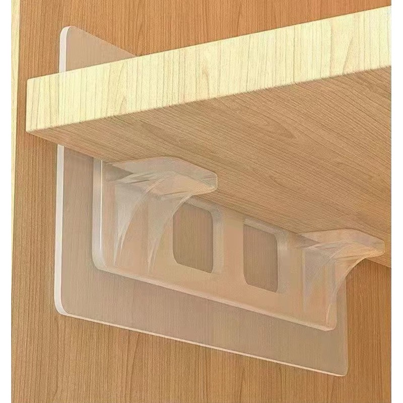 12PCS No Drill Shelf Support Pegs, Adhesive Shelf Bracket, Shelf