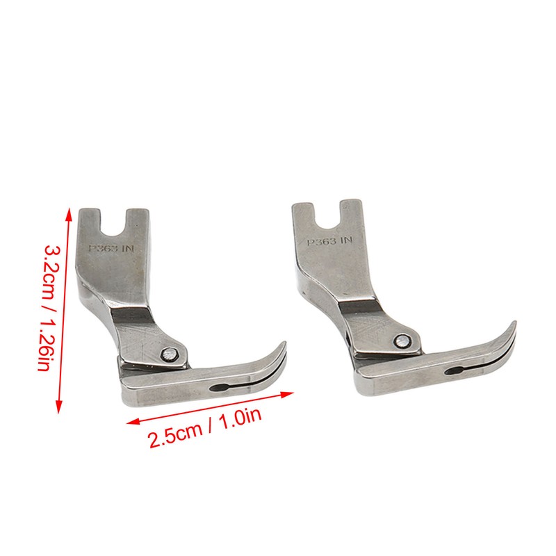 2pcs Flat Bed Sewing Machine Zipper Foot Professional Rust Prevention