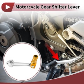 Partuto Folding Motorcycle Gear Shifter Lever for Bosuer M5 for Honda CRF TTR BBR YBR YZF 125 150 200 Pedal Shift Lever Arm Silver Tone Gold Tone