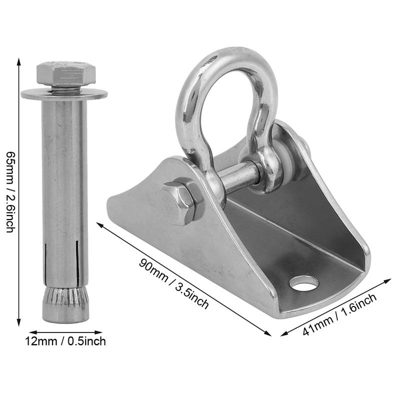 Stainless Steel Ceiling Buckle Mount Hook Fixed Disc with 2