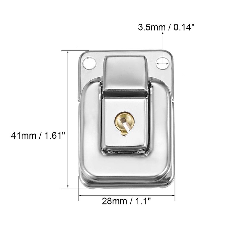 uxcell 41mm x 28mm Metal Small Size Suitcase Hasp Catch